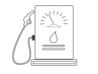 Design elements symbol for Editable sign icon - Includes silhouette Gas station pump with fuel nozzle sign, isolated on white background. Vector illustration eps 10 for infographic company