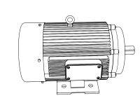 electric motor sketch on white background vector